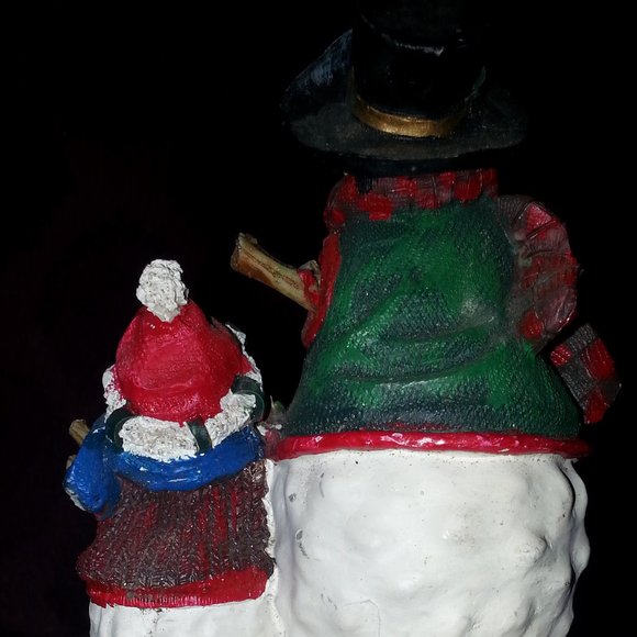 Rare Vintage Handmade Snowman & Son Figurine - Picture 5 of 6